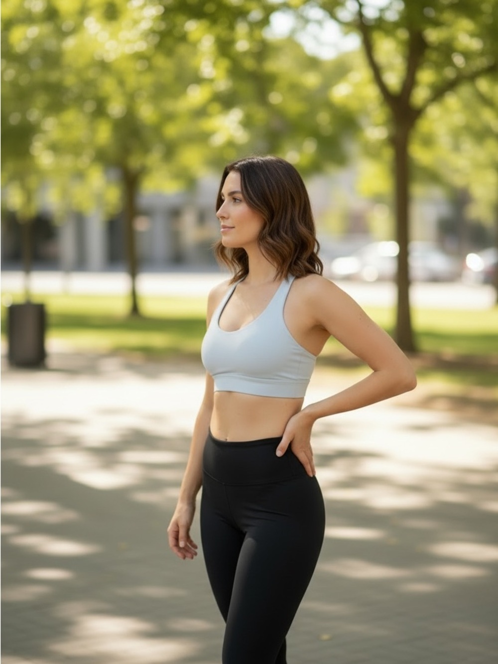 Lululemon Ultralu Square-Neck Workout Bra B/C Windmill Blue Size 4 NWT
